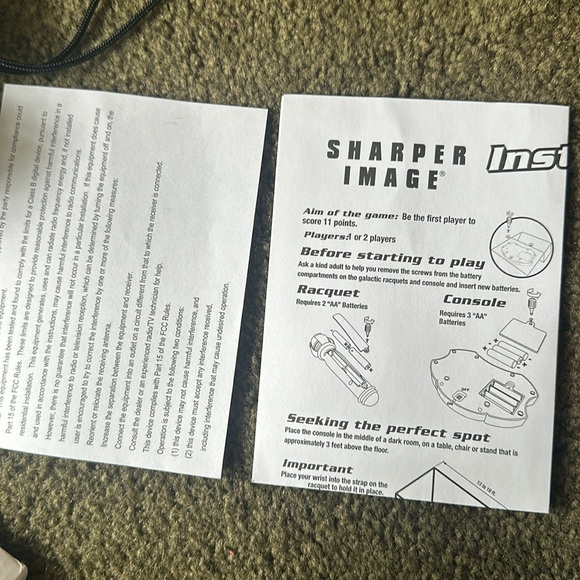 NIB Sharper Image Virtual Pong Set - Picture 6 of 7